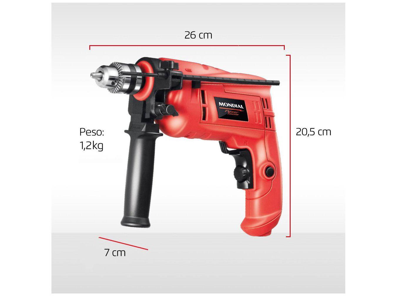 Furadeira de Impacto Mondial 650W 2 Velocidades