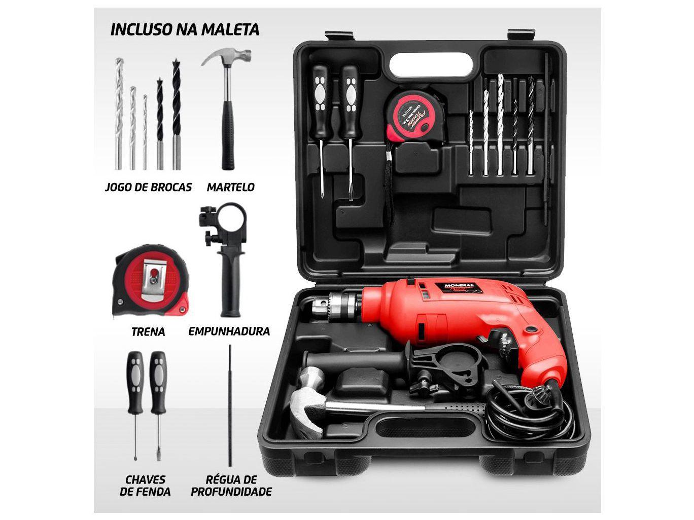 Furadeira de Impacto Mondial 650W 2 Velocidades