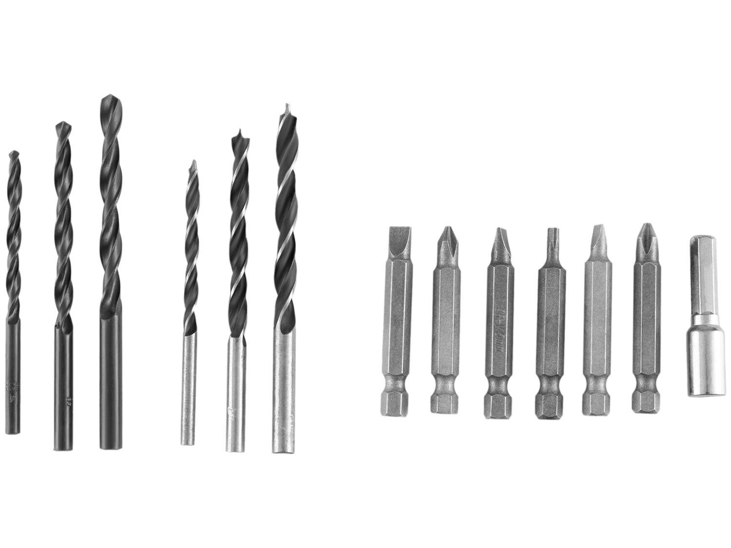 Furadeira e Parafusadeira a Bateria 12V 3/8" com Maleta + 13 Peças Nell