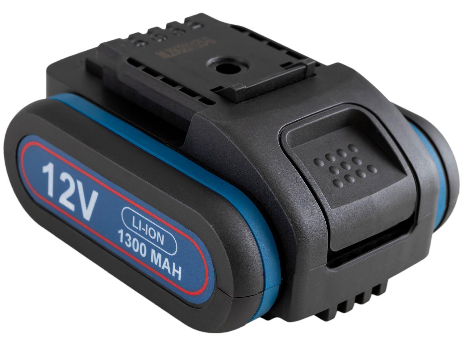 Furadeira e Parafusadeira a Bateria 12V 3/8" com Maleta + 13 Peças Nell