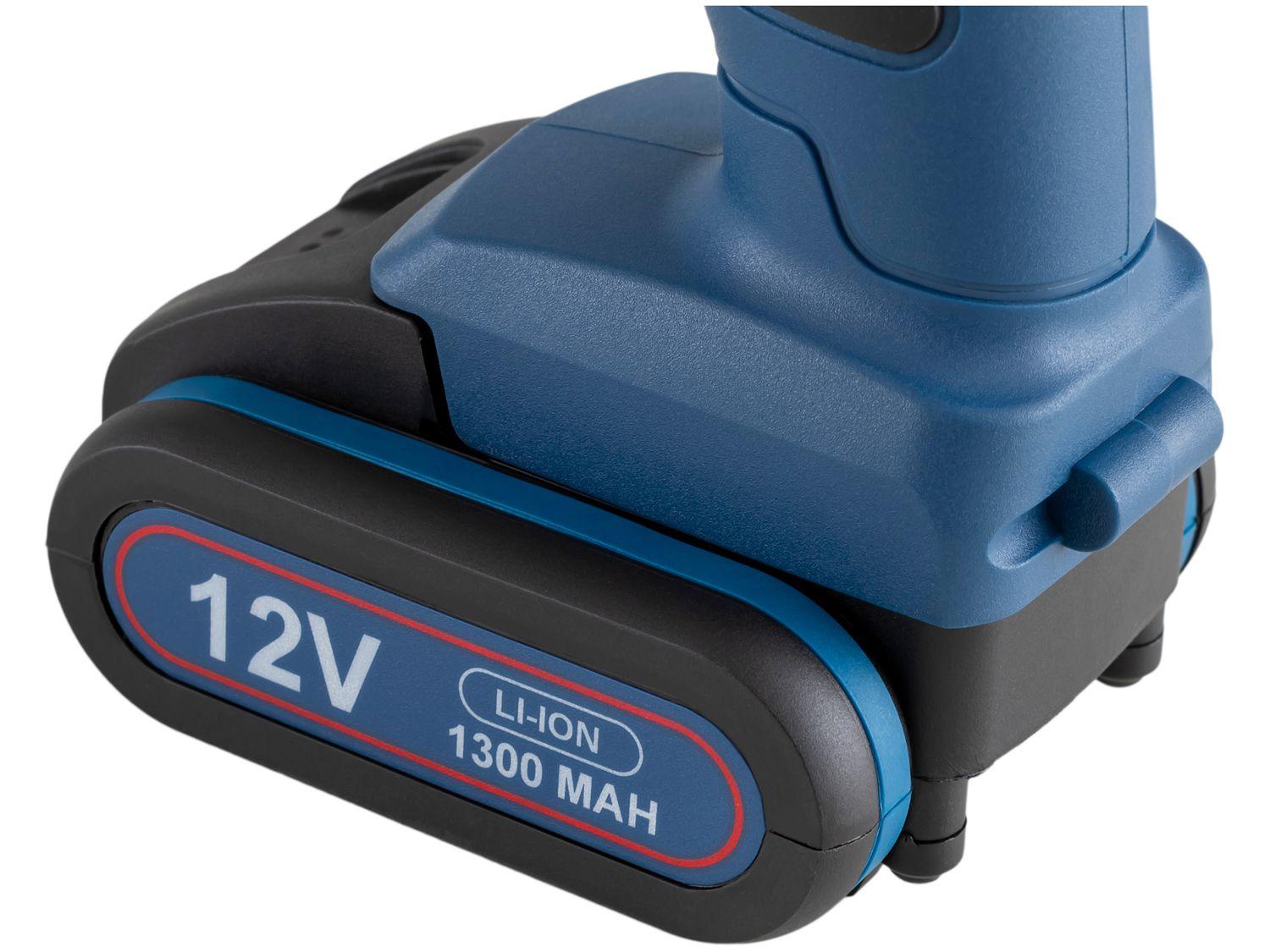 Furadeira e Parafusadeira a Bateria 12V 3/8" com Maleta + 13 Peças Nell