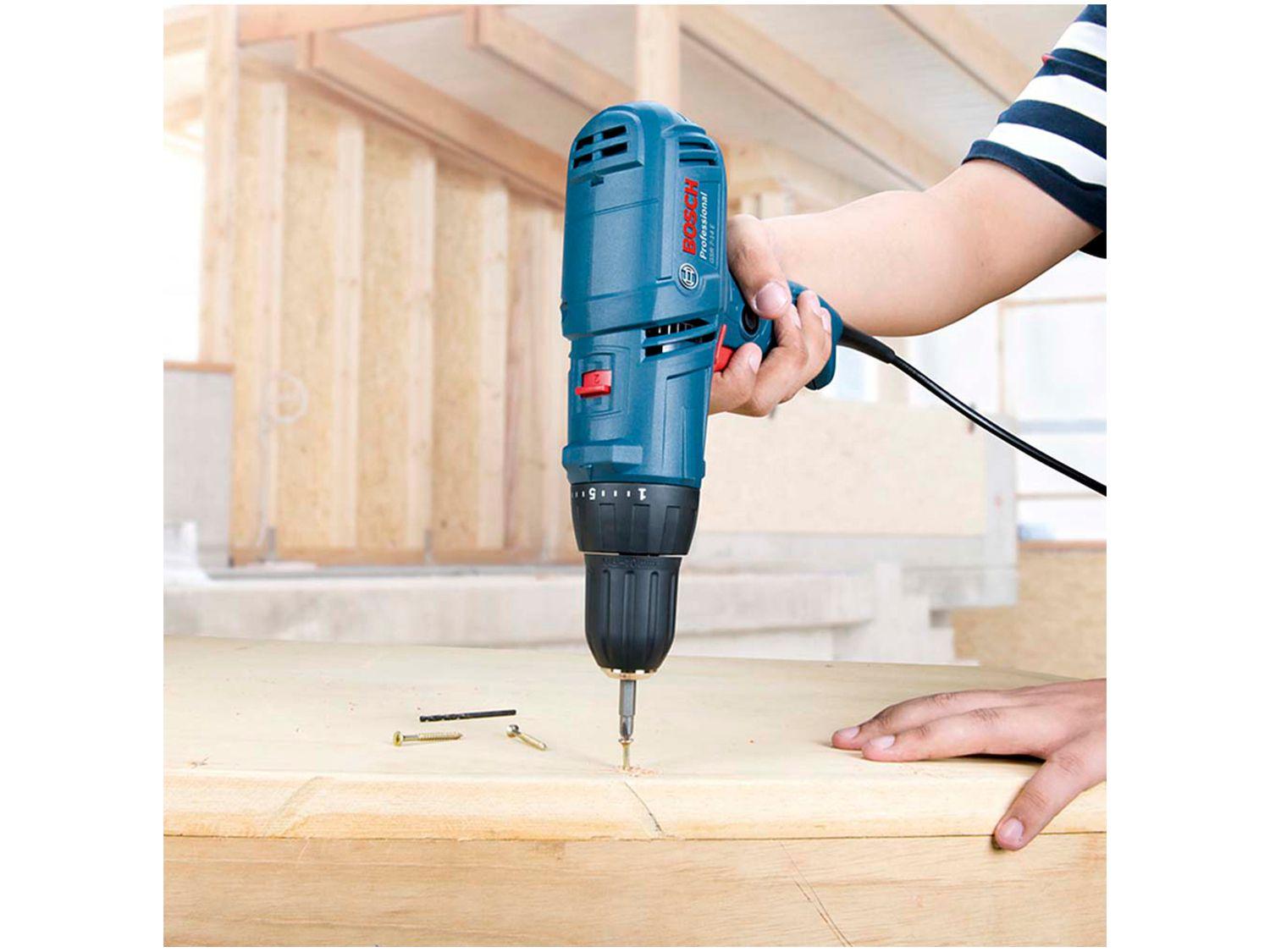 Furadeira e Parafusadeira Elétrica Bosch 400W 2 Velocidades Mandril 3/8 ...