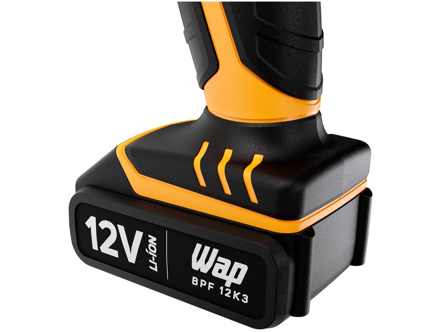 Furadeira e Parafusadeira Wap a Bateria 12V com Maleta 13 Peças BPF 12K3