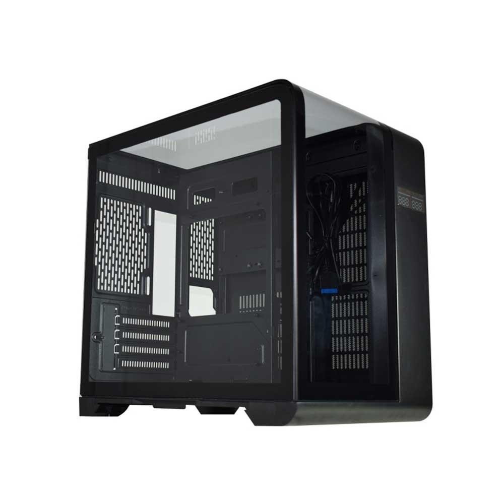 Gabinete Gamer K-mex Aquario Cg-48ki Cyberpunk Preto Com Gabinete Gamer K-mex Aquario Cg-48ki Cyberpunk Preto Com