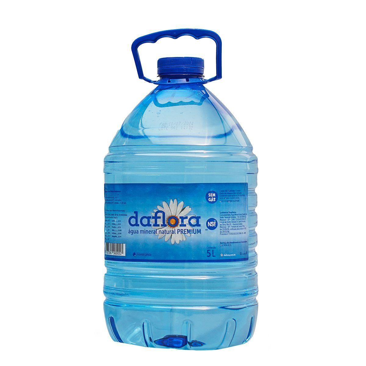 Imagem de Galão de Água Natural Mineral Daflora Sem gás 5 Litros