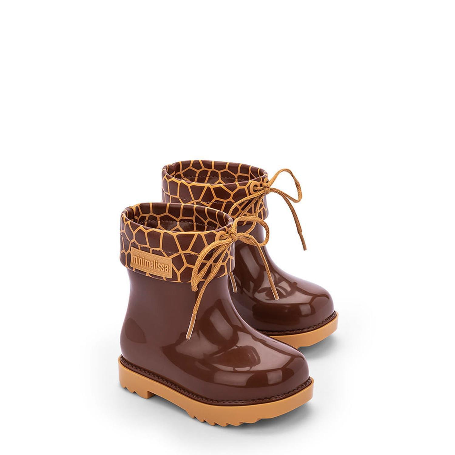 Galocha Mini Melissa Rain Boot II Marrom Amarelo 17/18 - Galocha - Magazine  Luiza