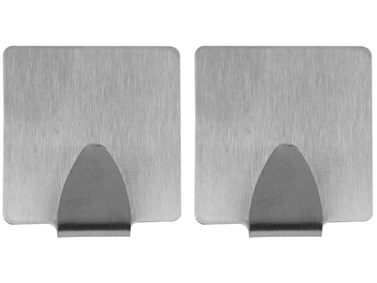 Gancho de Parede Adesivo Inox Western Home CB-17 2 Unidades