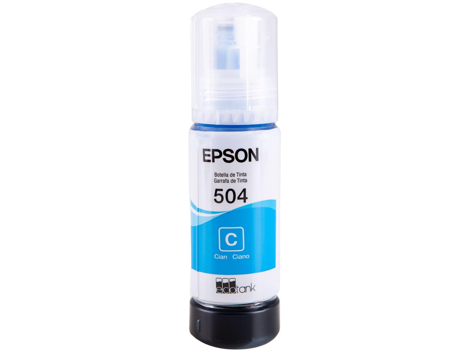 Garrafa de Tinta Epson EcoTank T504 Ciano Refil
