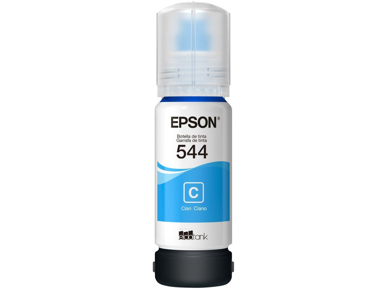 Garrafa de Tinta Epson EcoTank T544 Ciano Original Refil
