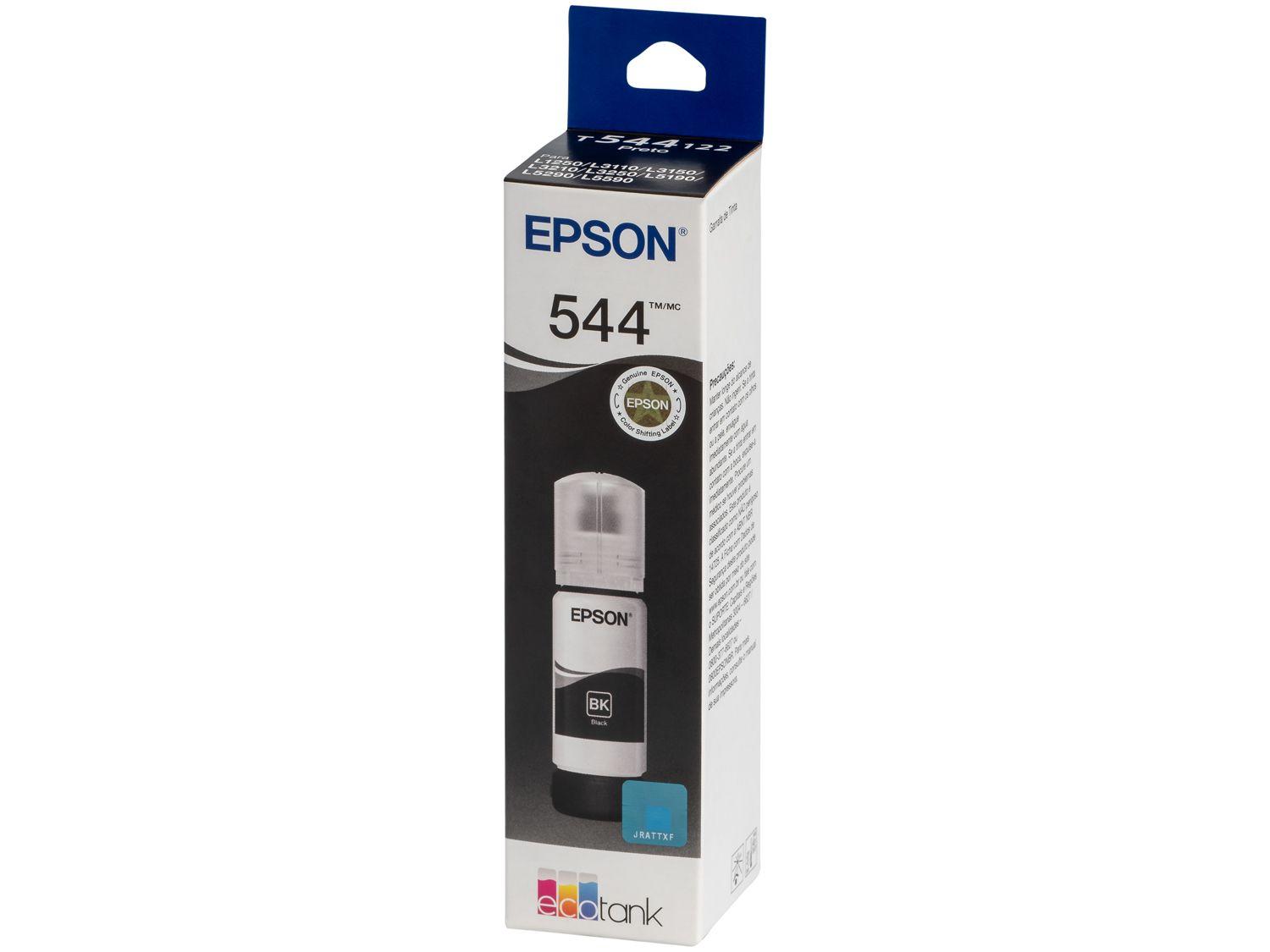 Garrafa de Tinta Epson EcoTank T544 Preta Original Refil