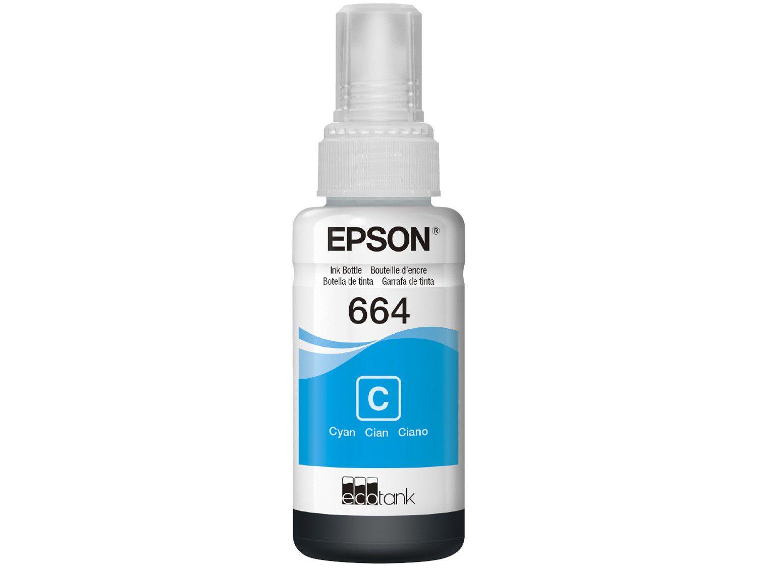 Garrafa de Tinta Epson T664220 Ciano Original
