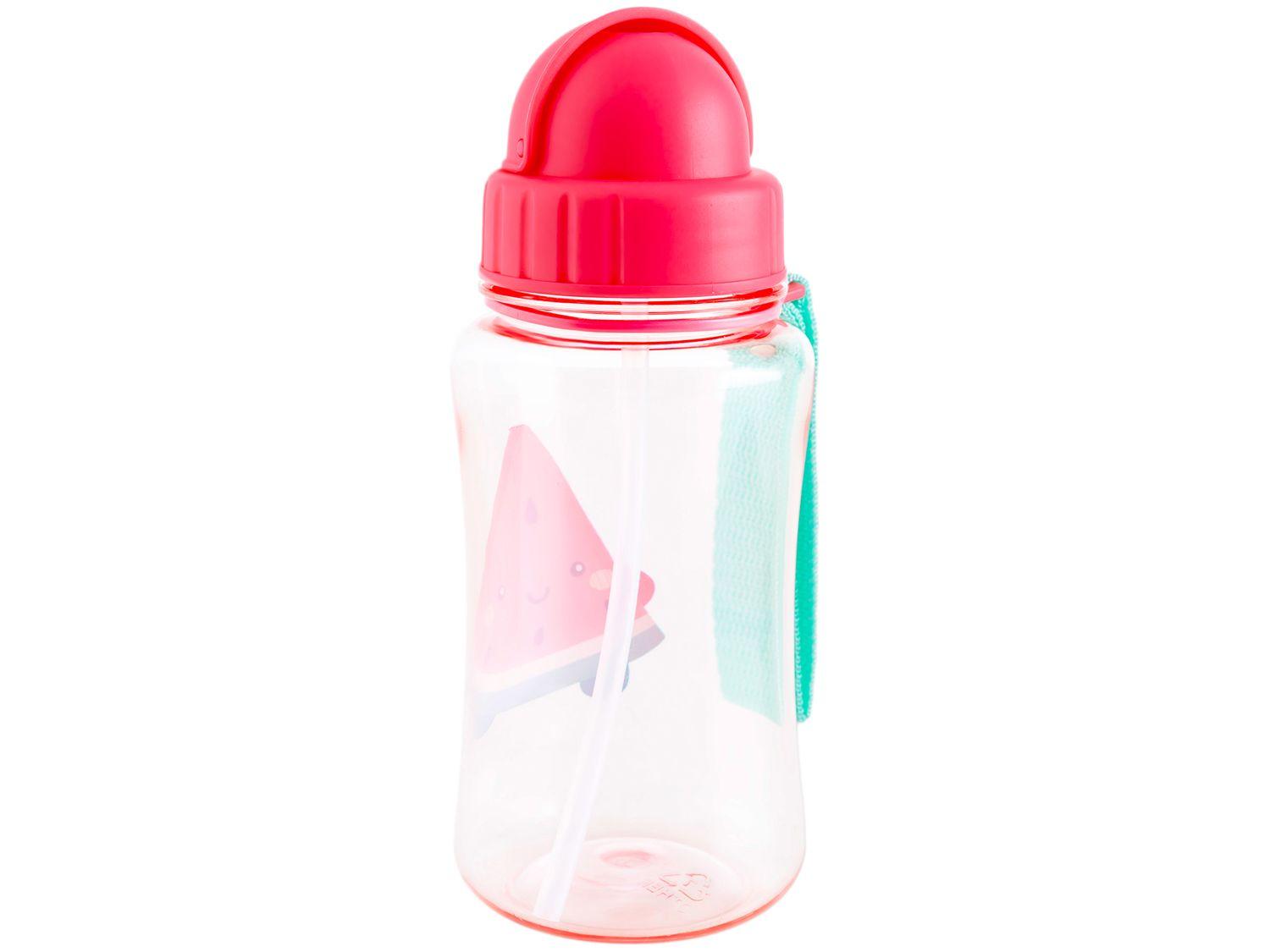 Garrafa Infantil 400ml com Canudo Buba Frutti Melancia