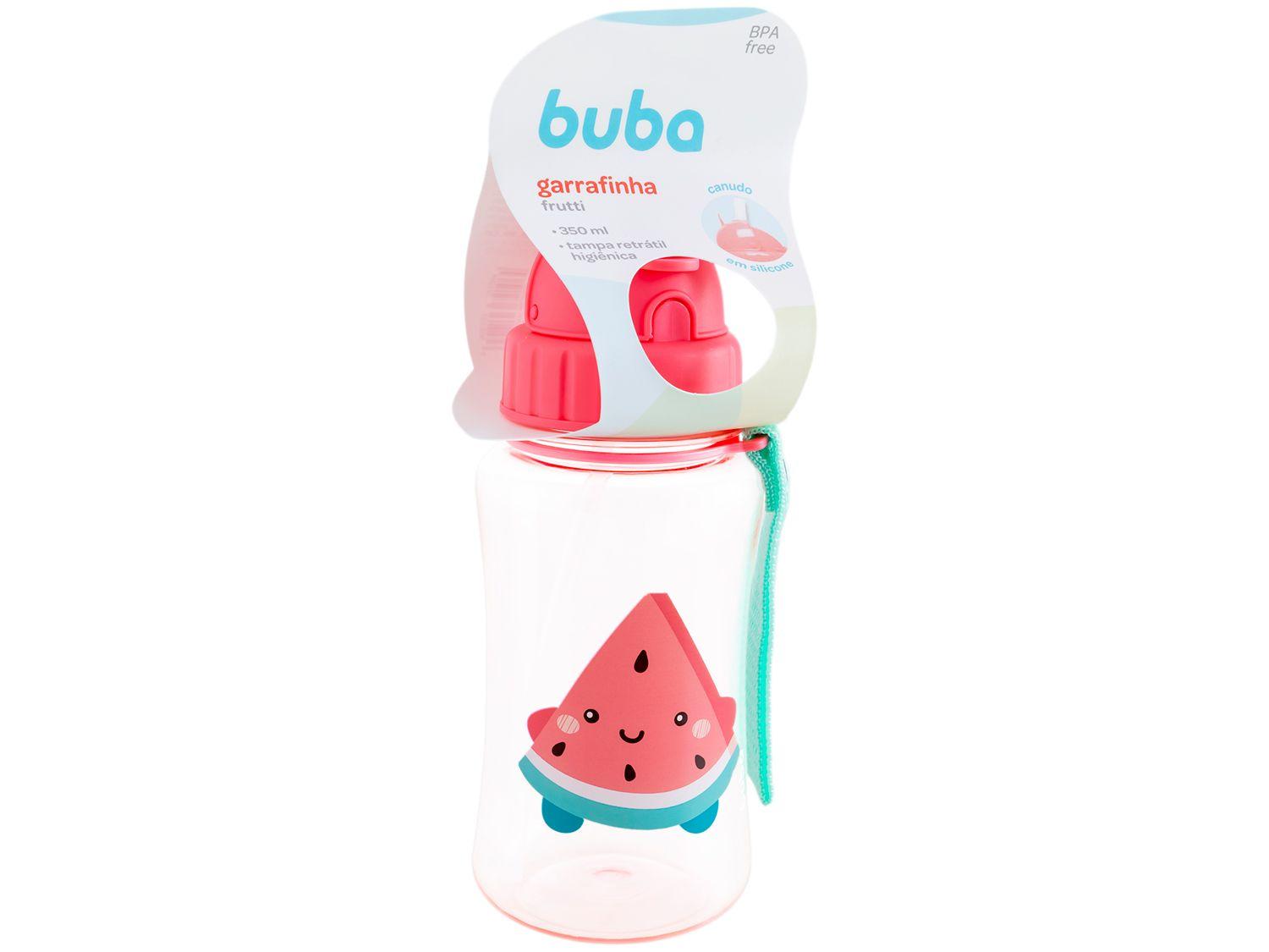 Garrafa Infantil 400ml com Canudo Buba Frutti Melancia