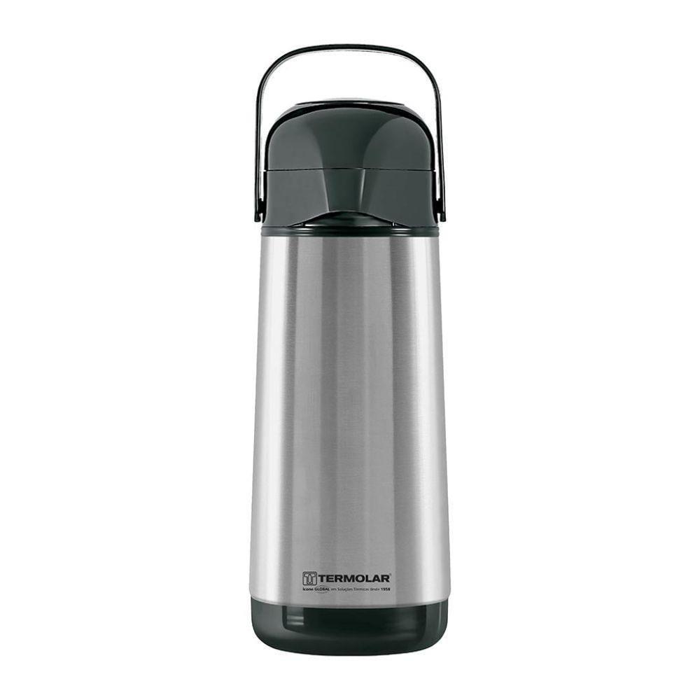 Garrafa Térmica de Pressão 1L Termolar Lumina Premium Prata - Garrafa ...