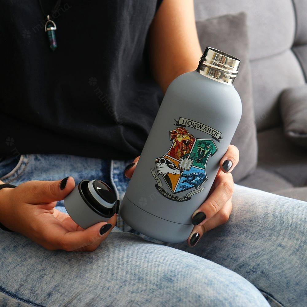 Garrafa Térmica Emborrachada Harry Potter Brasão de Hogwarts 400 ml ...