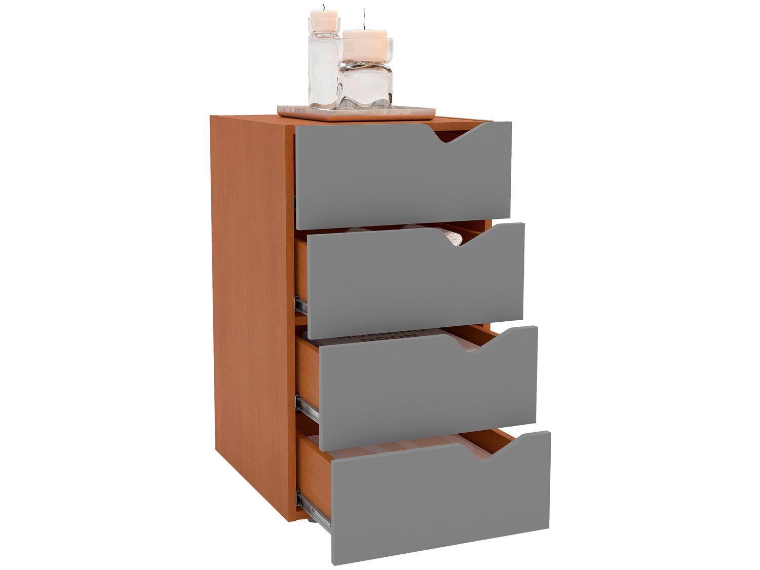 Gaveteiro para Escritório 4 Gavetas Politorno Móveis Porto