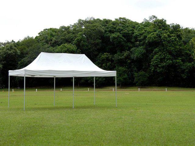 Gazebo Mor Poliéster Branco 6x3m