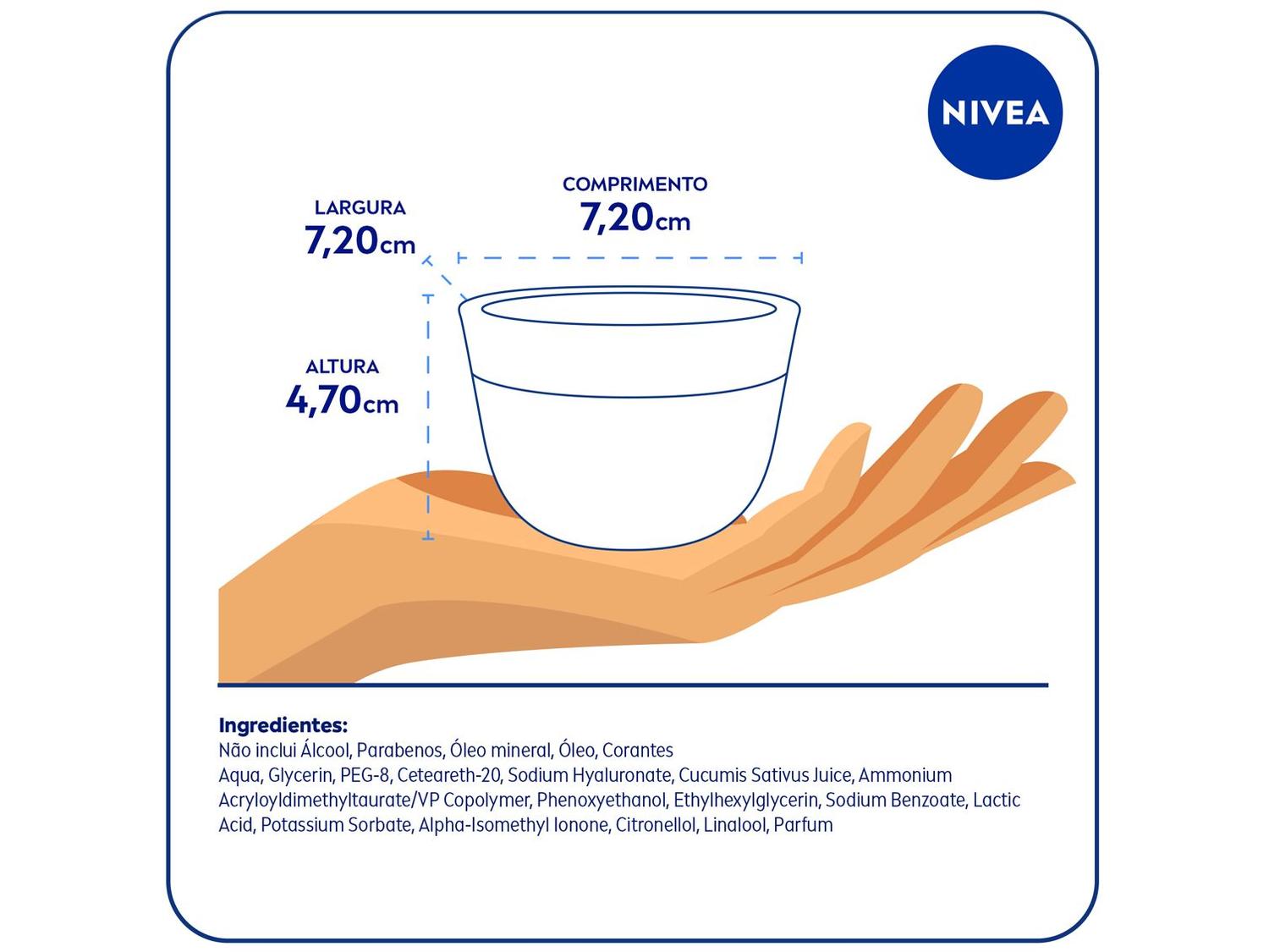 Gel Hidratante Facial Nivea Ácido Hialurônico e Pepino 100g