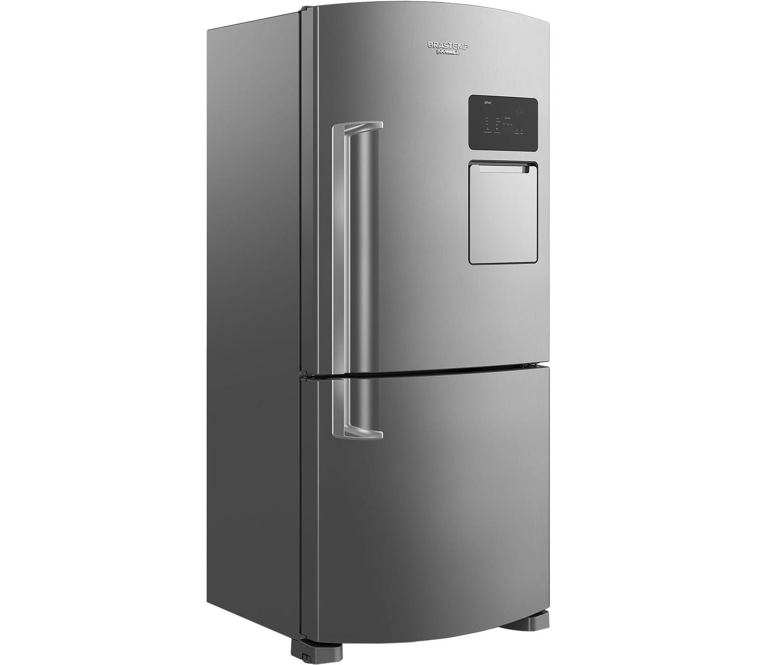 Geladeira Brastemp Frost Free Inverse Litros Cor Inox Com Ice Maker