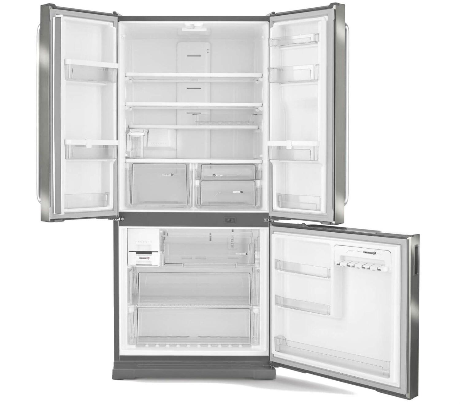 Geladeira Brastemp Frost Free Side Inverse 540 litros cor Inox com Ice