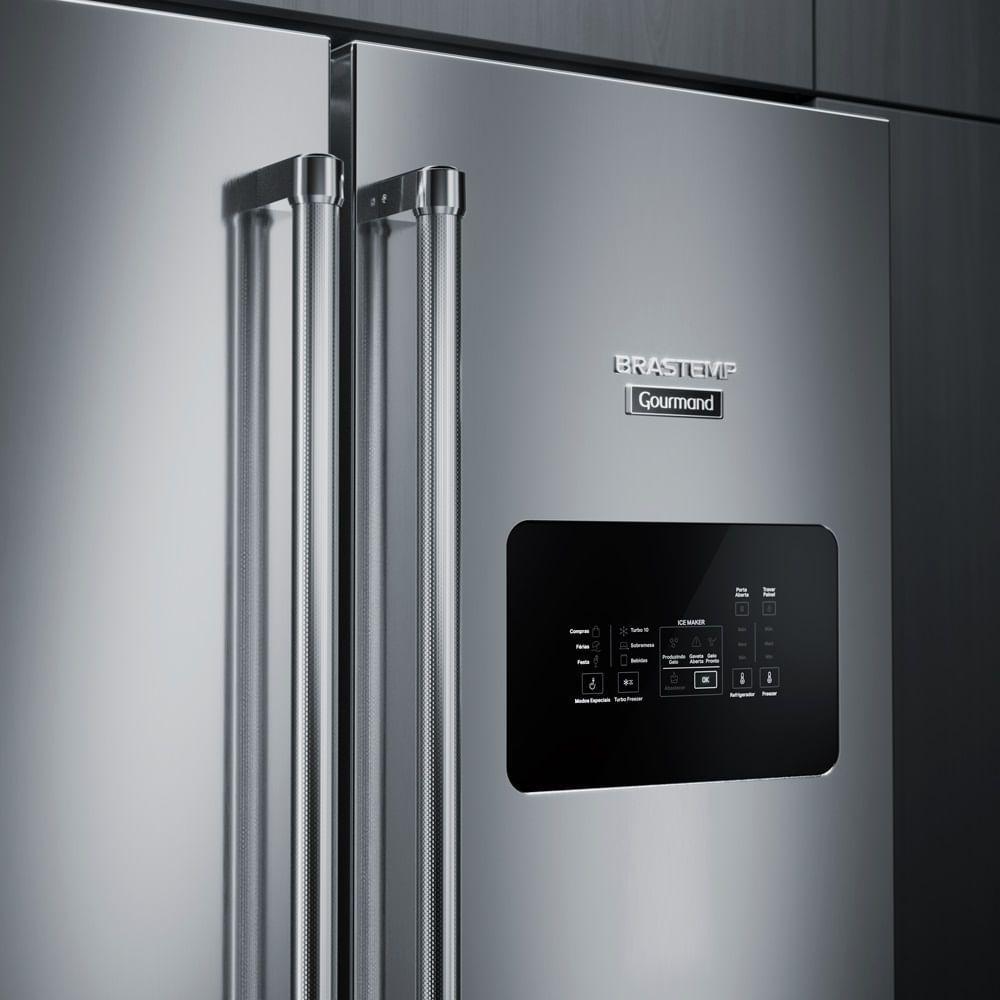 Geladeira Brastemp Gourmand Frost Free Inverse 540 litros Inox 110V ...