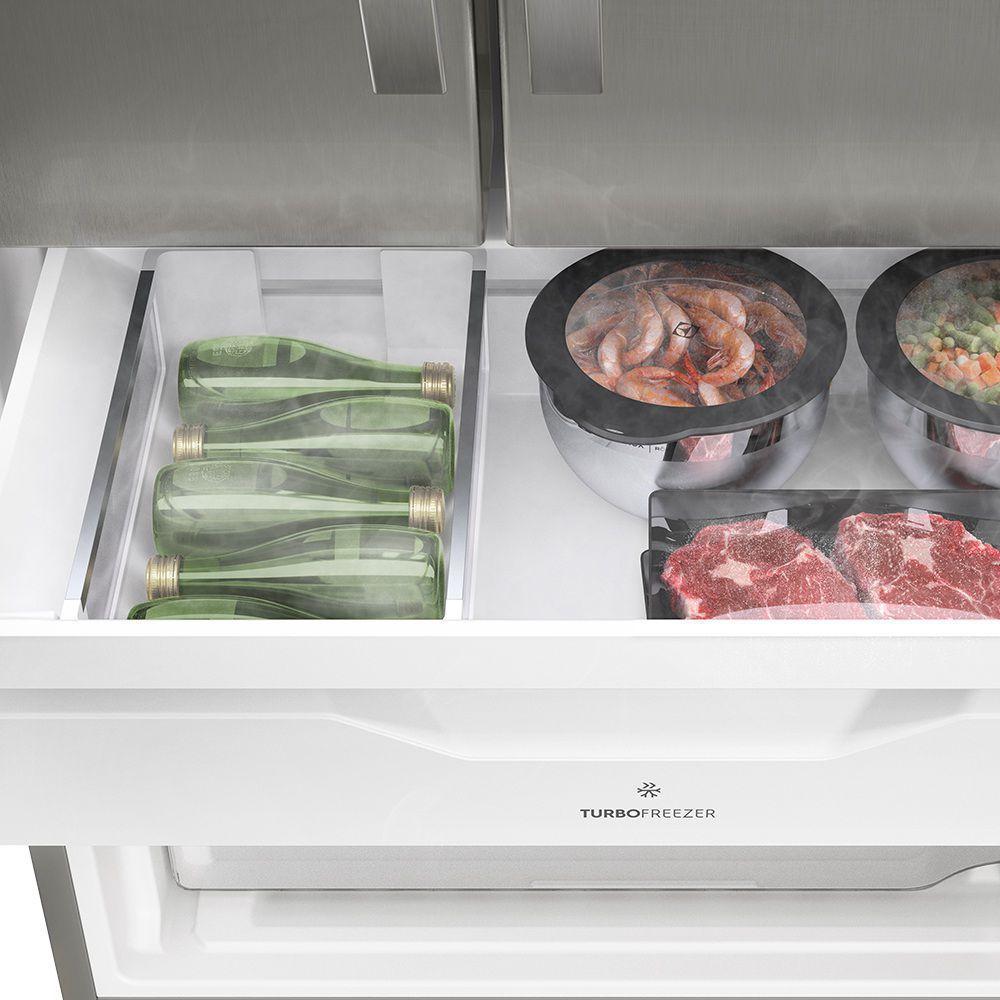 Geladeira French Door Inox com Dispenser de Água e Gelo na Porta 538L