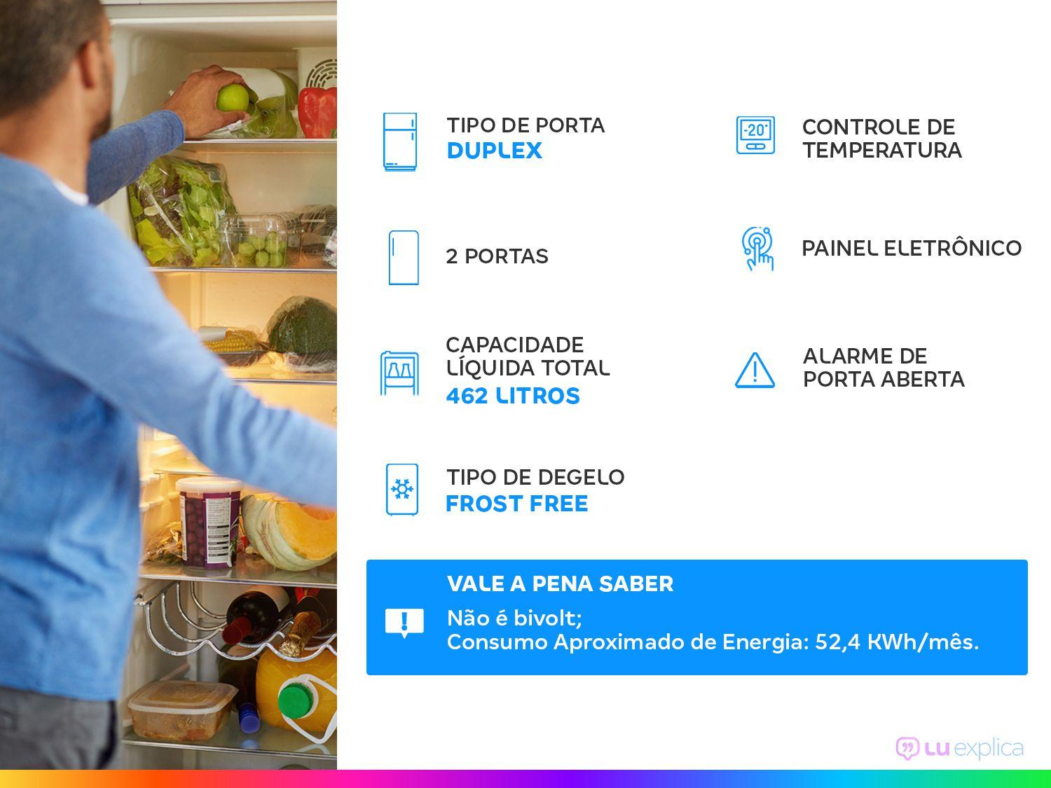 Geladeira/Refrigerador Brastemp Frost Free Duplex 462L BRM56