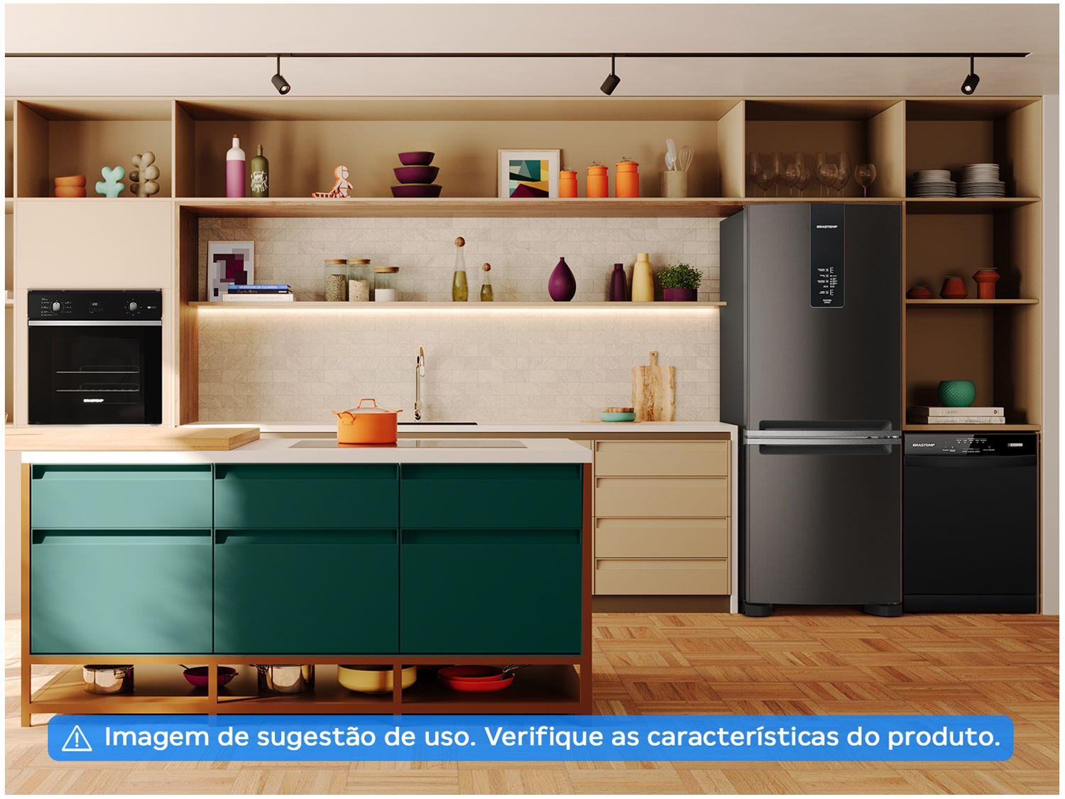 Geladeira/Refrigerador Brastemp Frost Free Duplex Preta 447L BRE57FE
