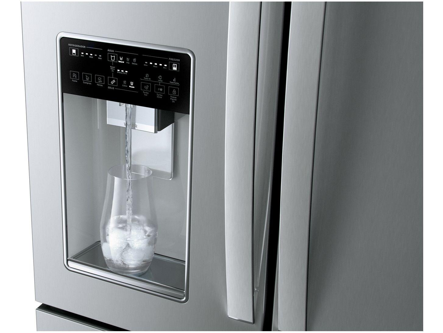 Geladeira/Refrigerador Brastemp Frost Free Inverse Inox 515L com Dispenser de Água e Gelo BRH85