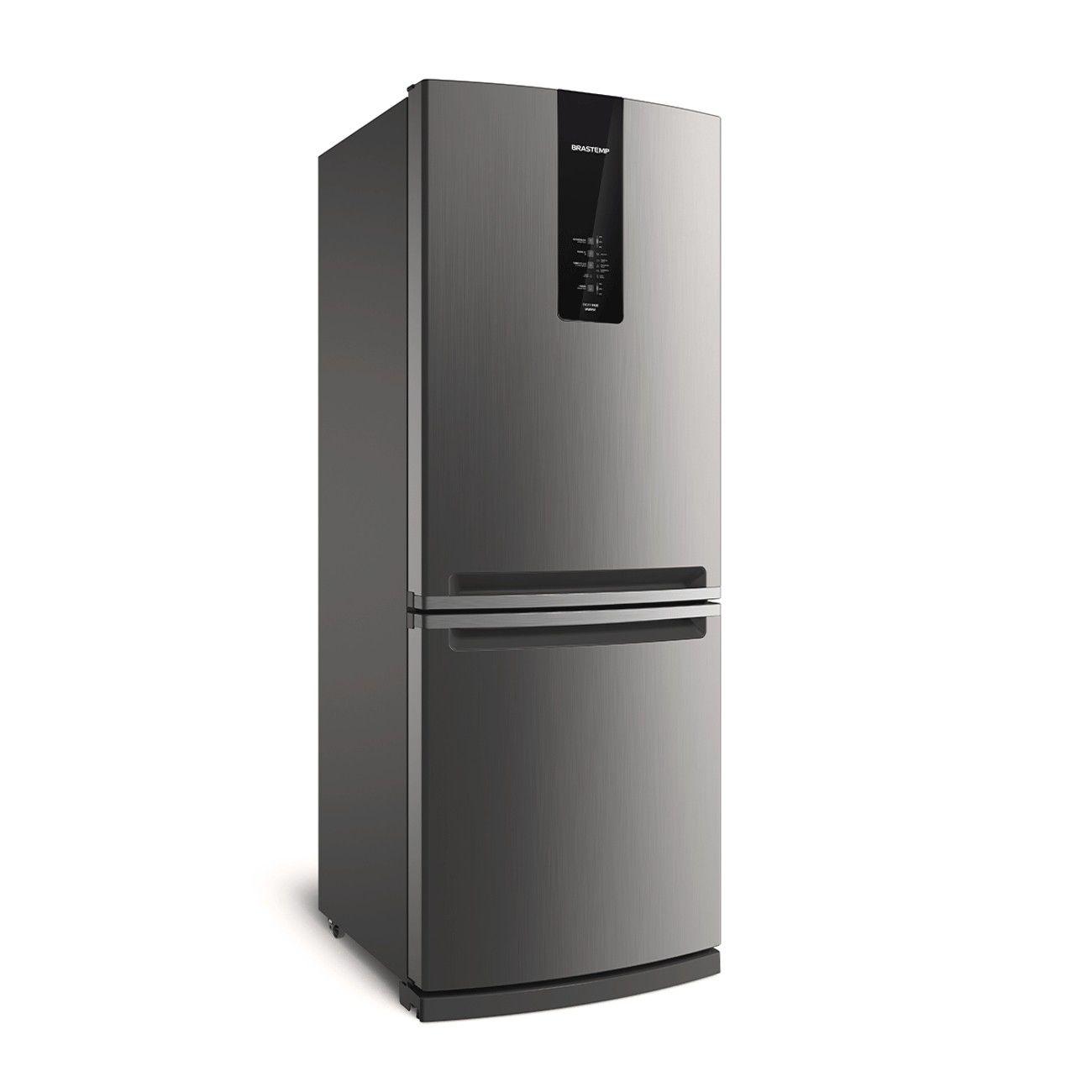 Geladeira/Refrigerador Brastemp Frost Free Inverse Prata 443L com Turbo ...