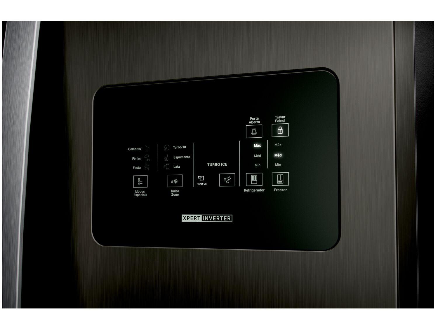 Geladeira/Refrigerador Brastemp Frost Free Side by Side Black Inox 554L BRO85AE