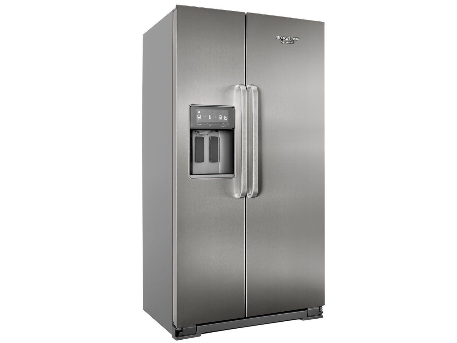 Geladeira/Refrigerador Brastemp Inox Side by Side 539L c/ Dispenser