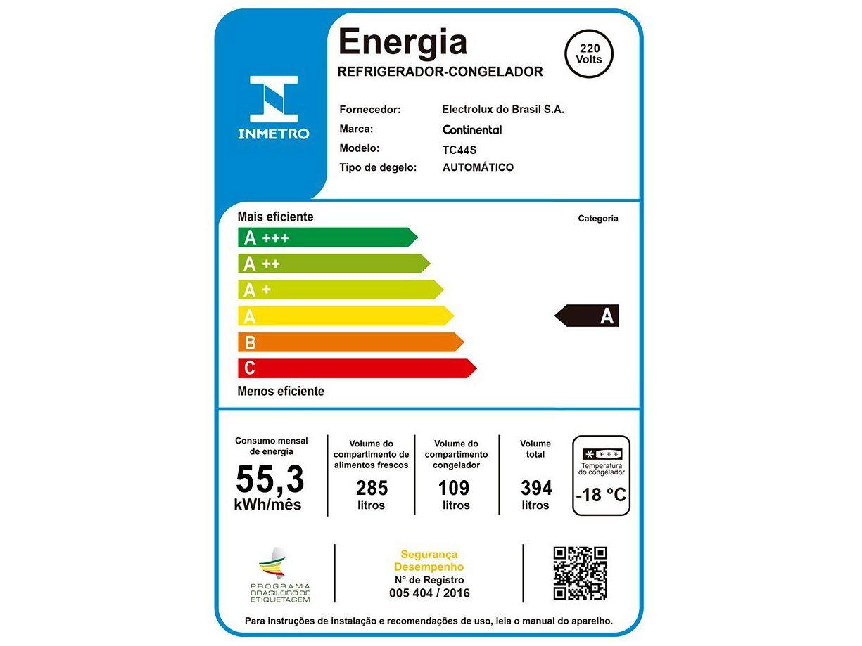 Geladeira/Refrigerador Continental Frost Free