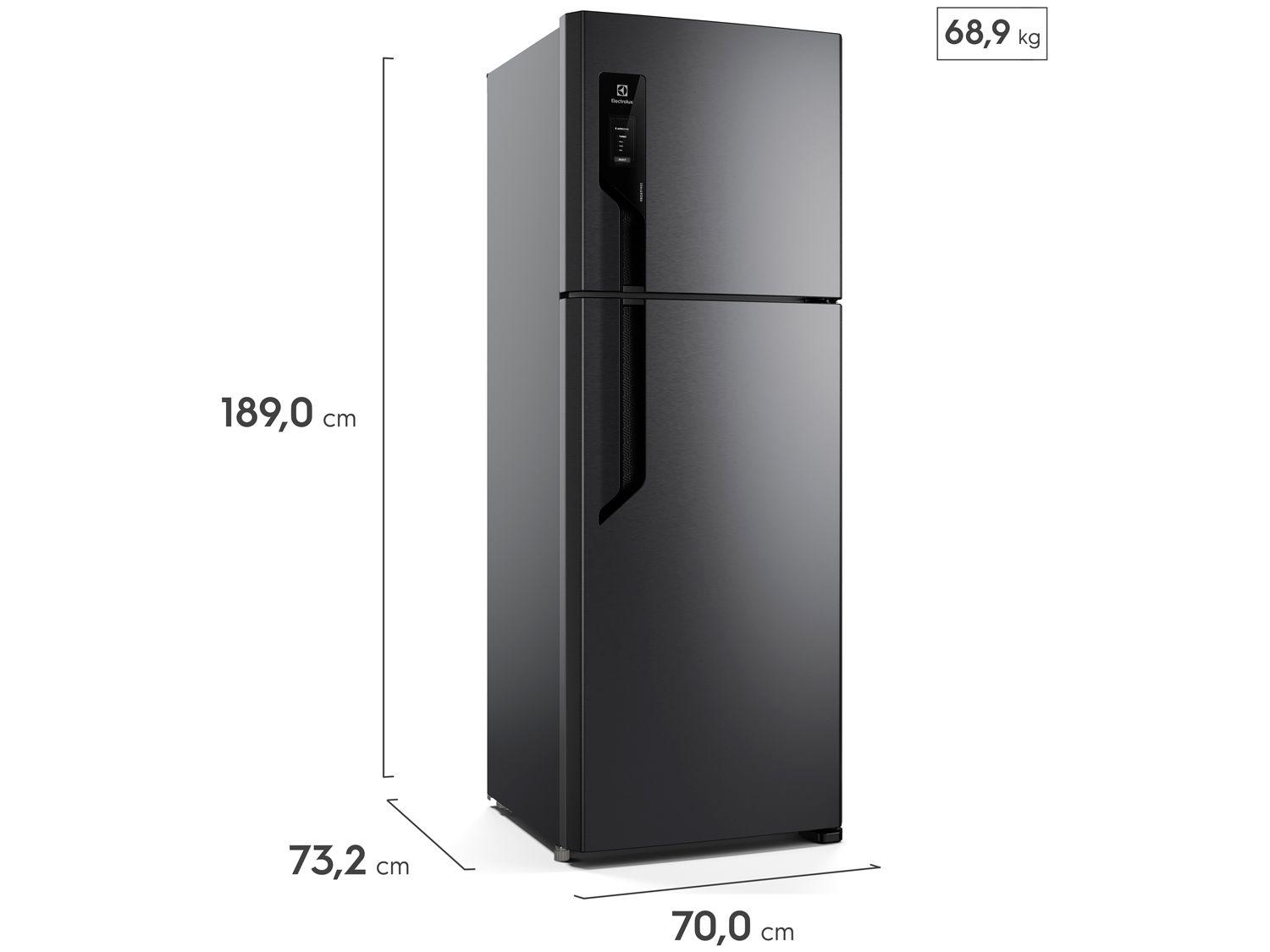 Geladeira/Refrigerador Electrolux Frost Free Duplex Black Inox Look 480L Efficient TF71B