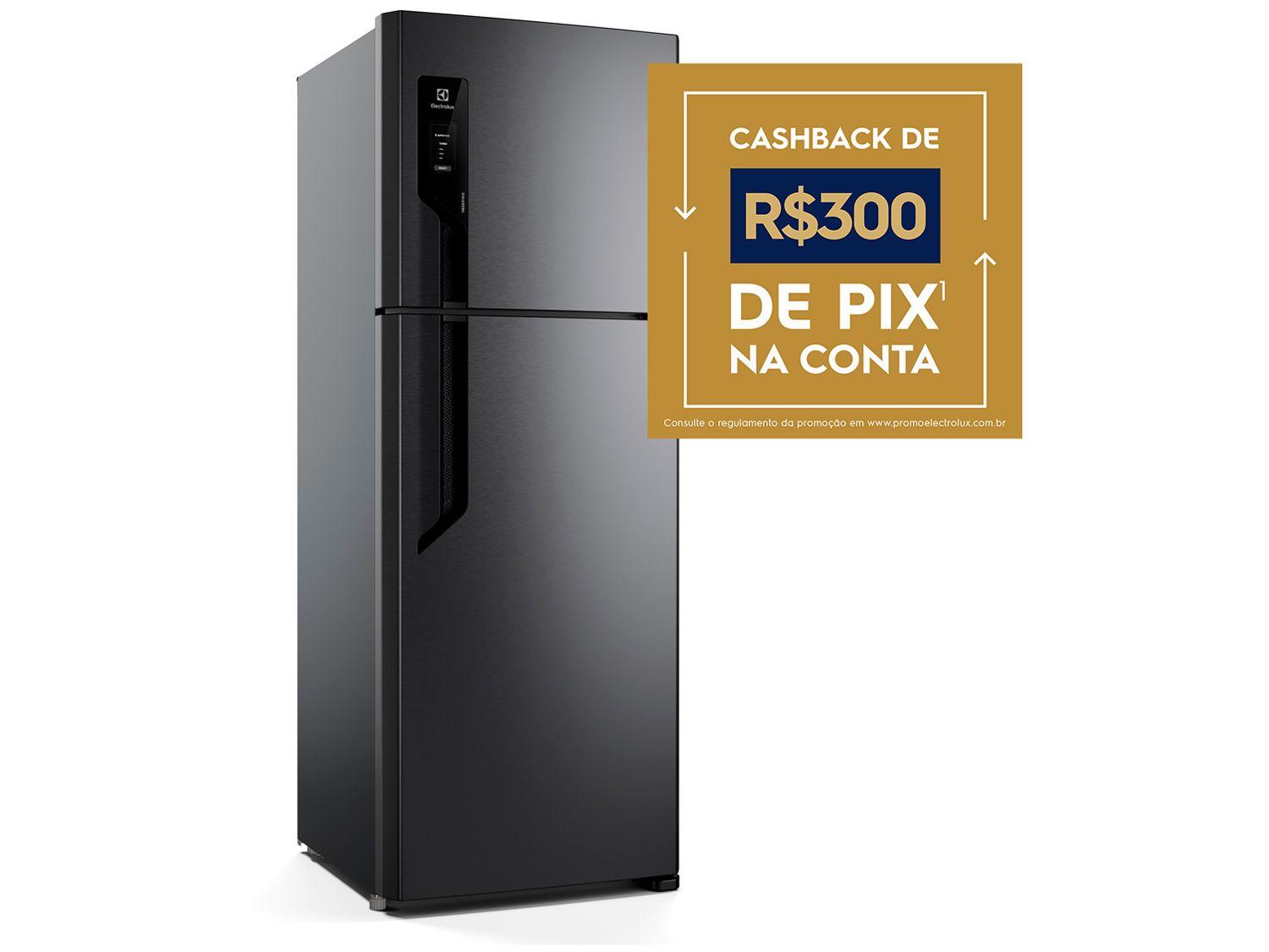 Geladeira/Refrigerador Electrolux Frost Free Duplex Black Inox Look 480L Efficient TF71B