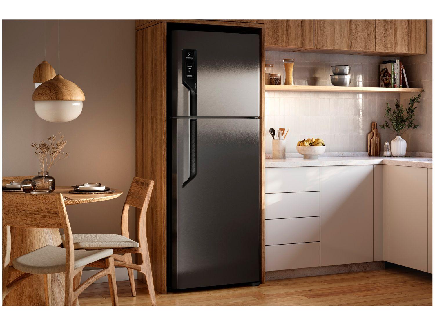 Geladeira/Refrigerador Electrolux Frost Free Duplex Black Inox Look 480L Efficient TF71B
