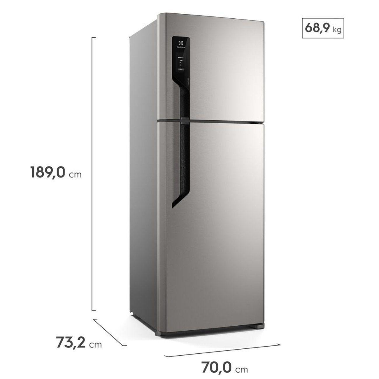 Geladeira/Refrigerador Electrolux Frost Free Duplex Inox Look 480L