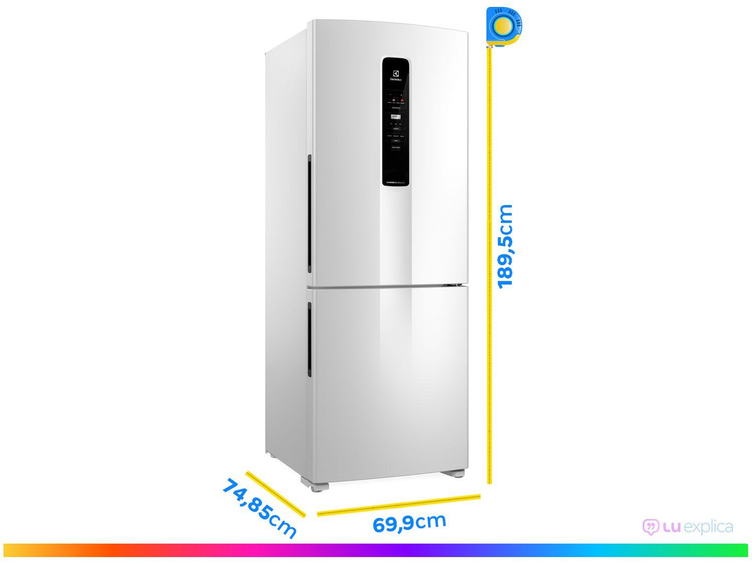 Geladeira/Refrigerador Electrolux Frost Free Inverse Branca 490L Efficient AutoSense IB7