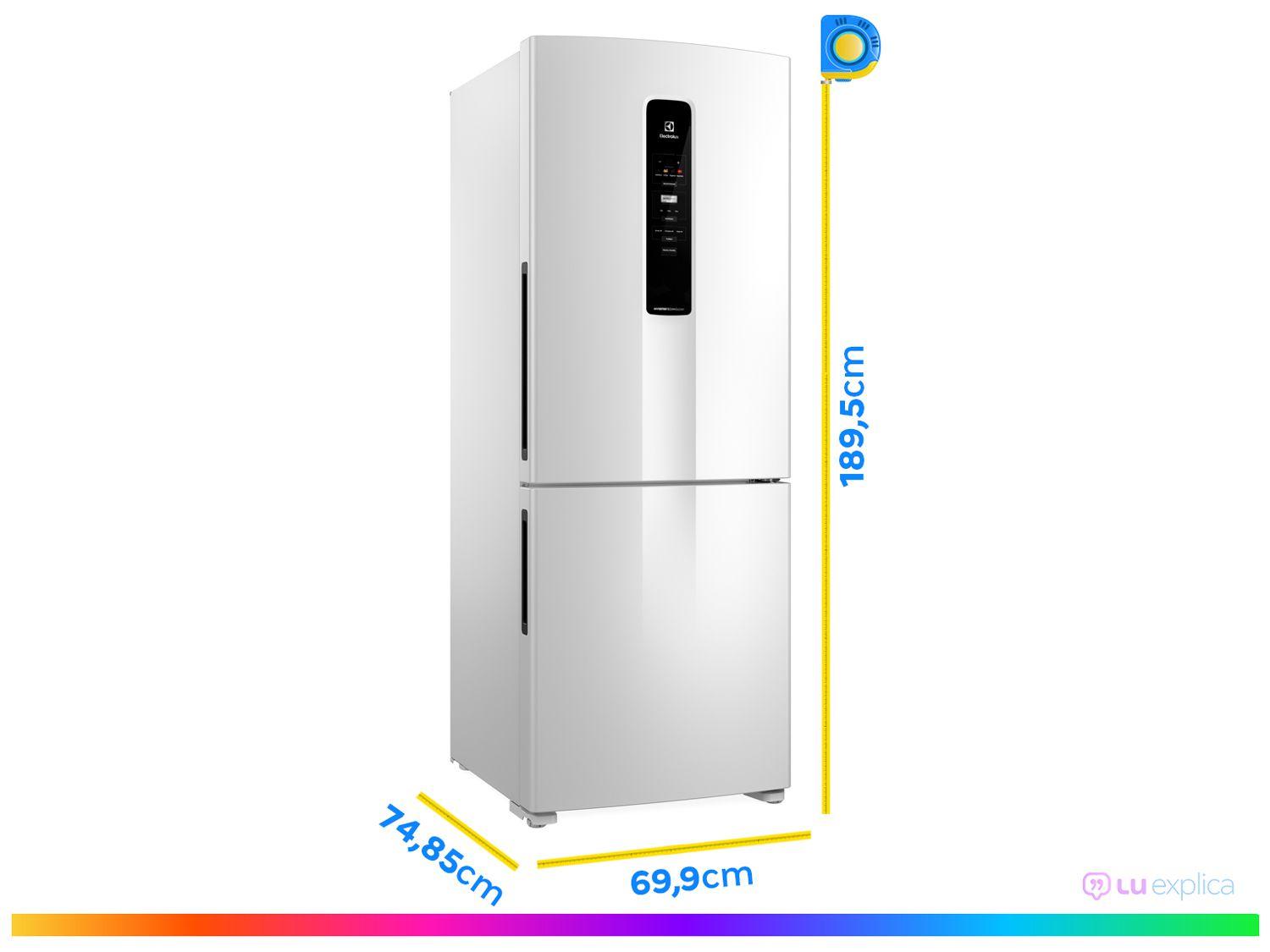 Geladeira/Refrigerador Electrolux Frost Free Inverse Branca 490L Efficient AutoSense IB7