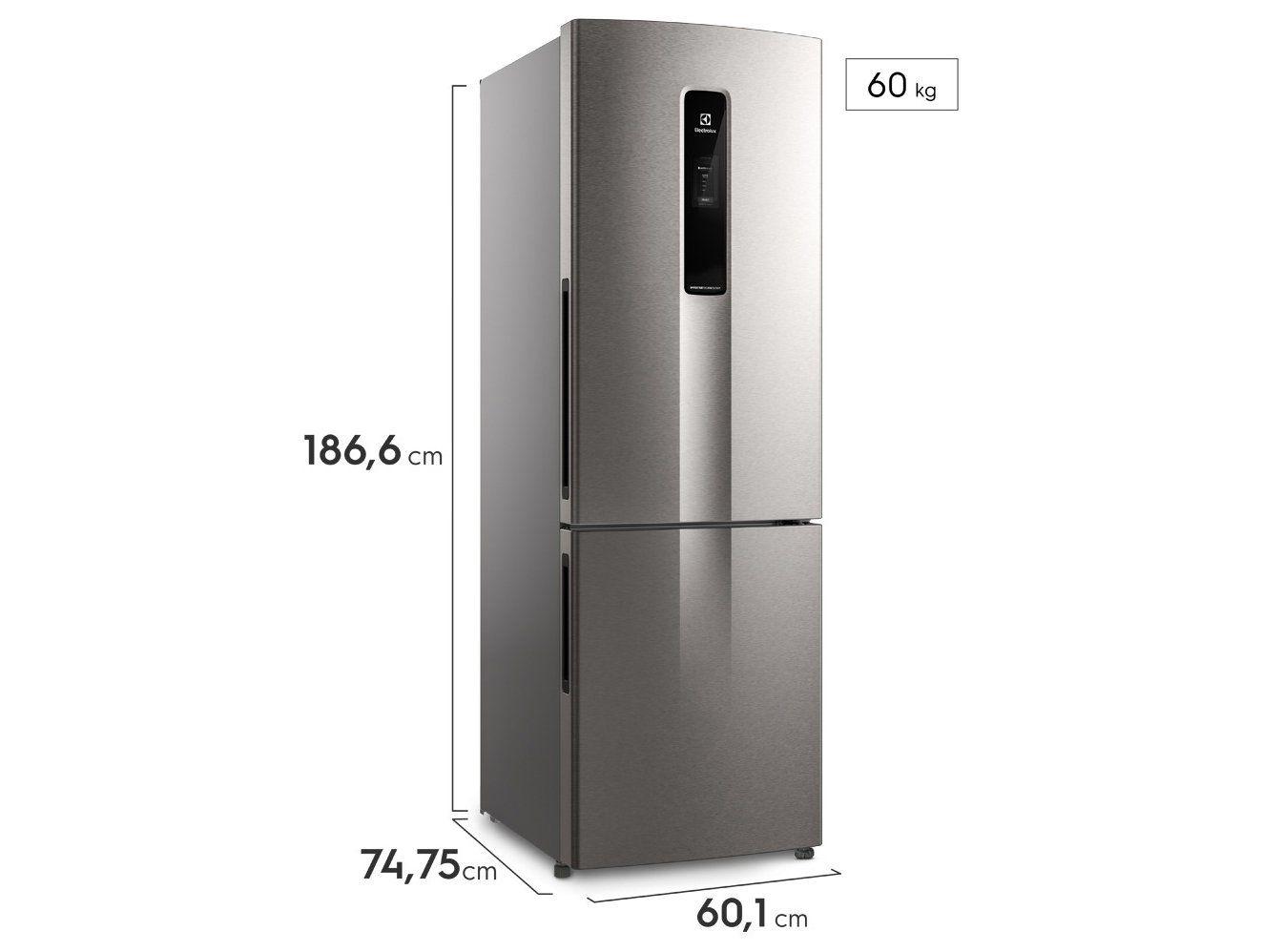 Geladeira/Refrigerador Electrolux Frost Free Inverse Inox Look