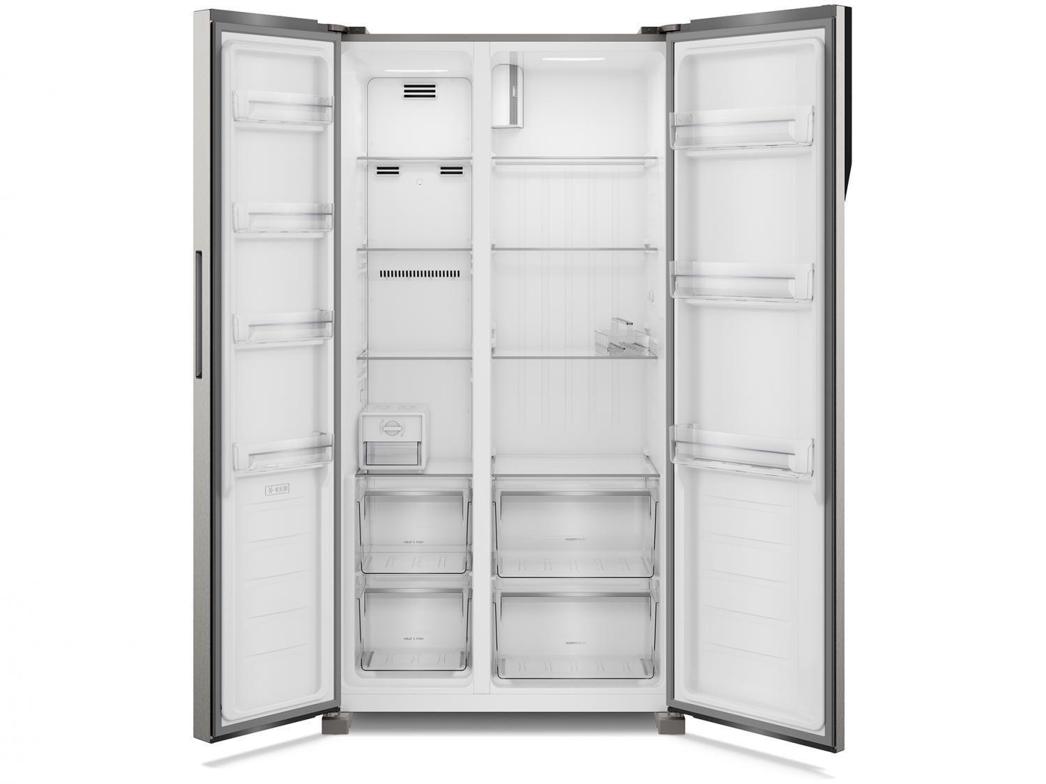 Geladeira/Refrigerador Electrolux Frost Free Side by Side Inox Look 435L Efficient IS4S