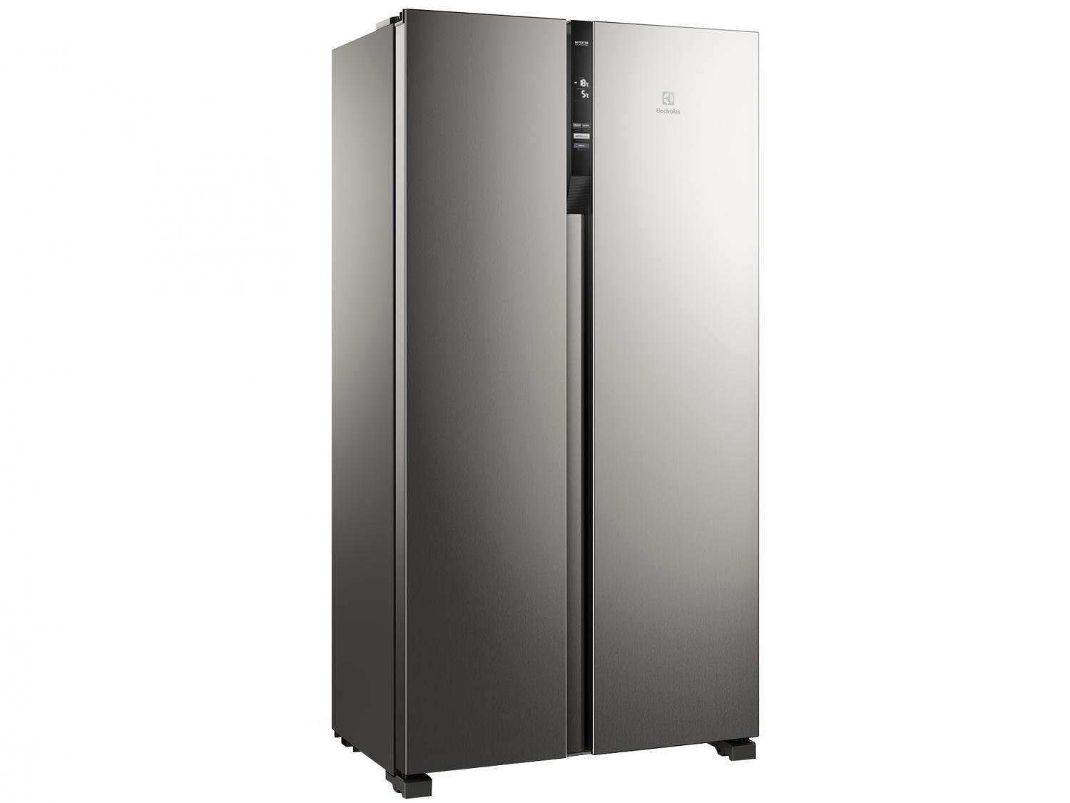 Geladeira/Refrigerador Electrolux Frost Free Side by Side Inox Look 435L Efficient IS4S