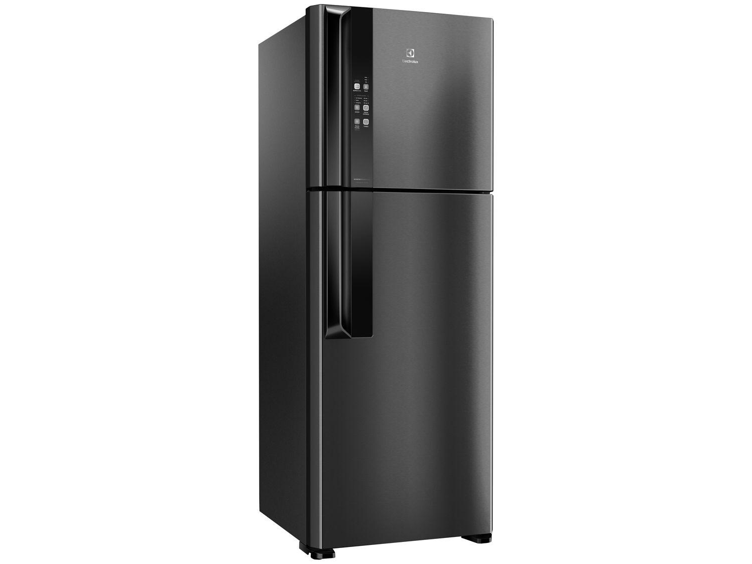 Geladeira/Refrigerador Electrolux IF56B Inverter Top Freezer Frost Free 474L Black Inox Look