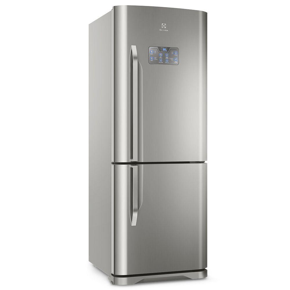 Geladeira/Refrigerador Frost Free Bottom Freezer Inverter Inox 454