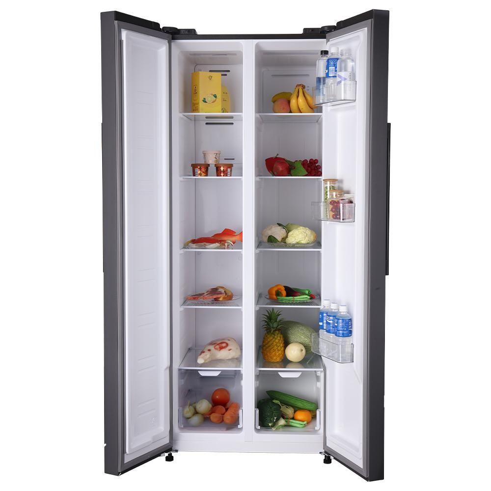 Geladeira Refrigerador HQ Frost Free Side By Side 460 Litros Cinza HQ ...