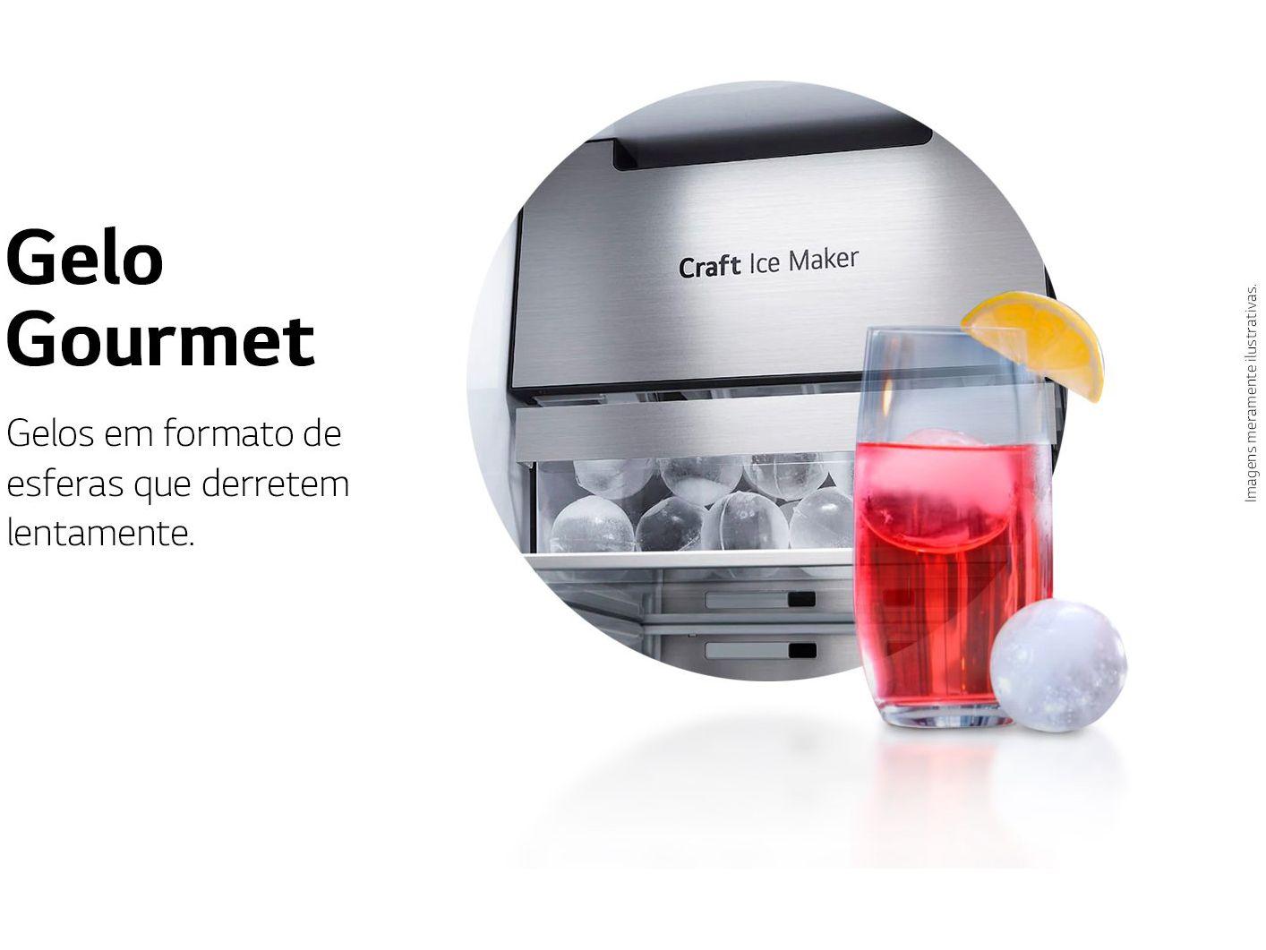 Geladeira/Refrigerador LG Frost Free Side by Side 598L com Dispenser de Água GC-X257C