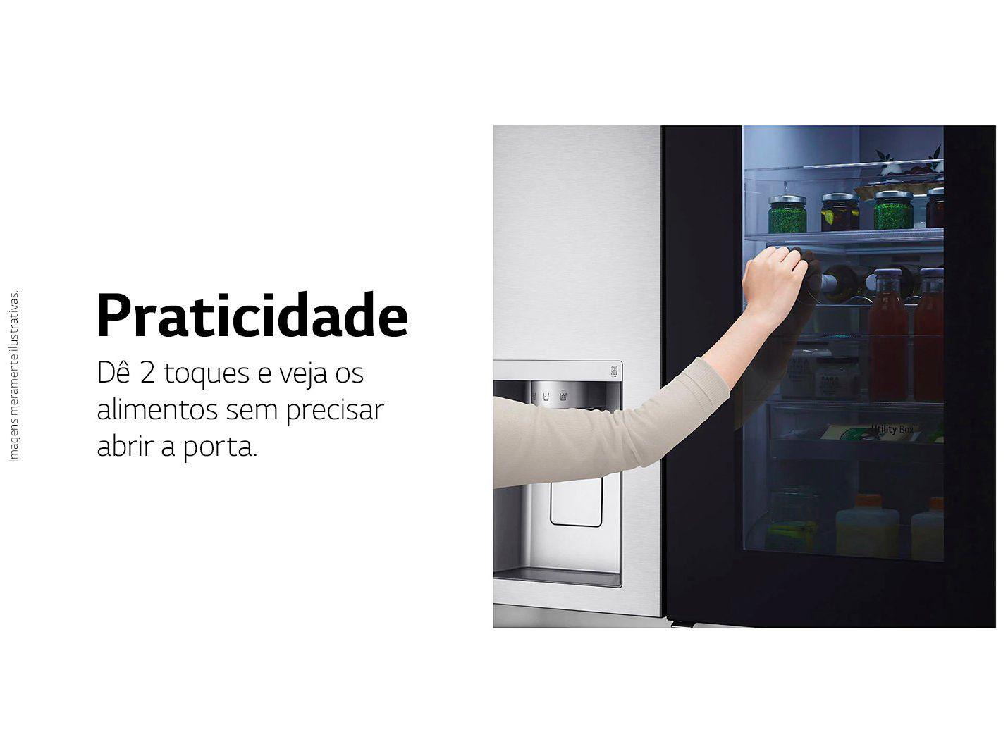 Geladeira/Refrigerador LG Frost Free Side by Side 598L com Dispenser de Água GC-X257C