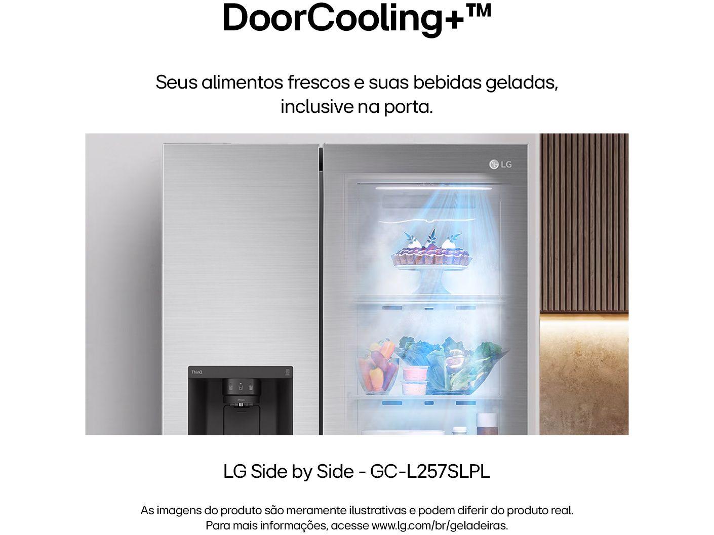Geladeira/Refrigerador LG Frost Free Smart Side by Side 611L com Dispenser de Água GC-L257S