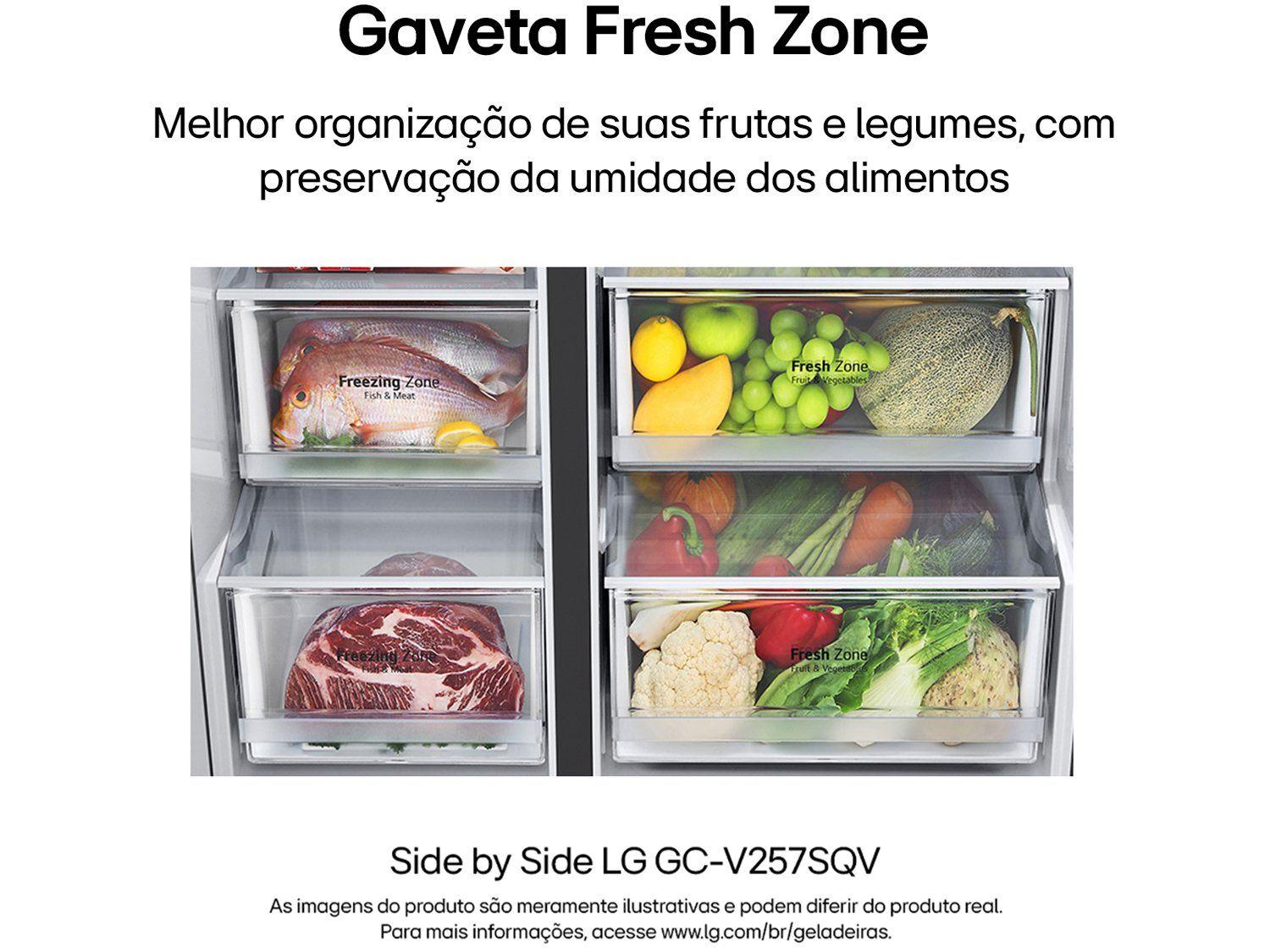 Geladeira/Refrigerador LG Smart Frost Free Inox