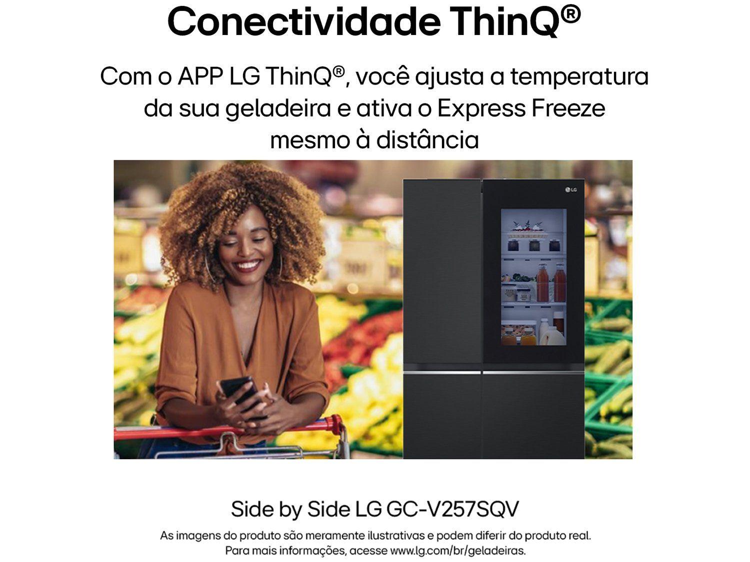 Geladeira/Refrigerador LG Smart Frost Free Inox